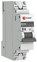 Выключатель автоматический EKF PROxima ВА47-63 1п 6А D 6кА картинка